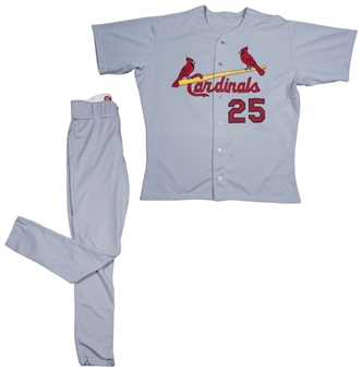 1999 Mark McGwire Game Used St. Louis Cardinals Road Uniform (Jersey and Pants) 